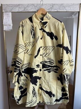 Wray Cotton Dress with black abstract pattern size M